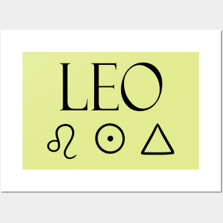 Leo Glyph Planet Element Posters and Art